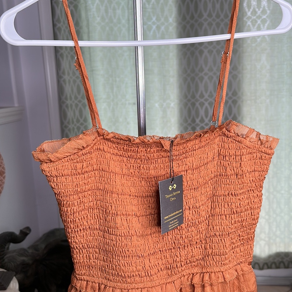 SLEEVELESS V-NECK RUFFLE TIERED MINI DRESS - Picture 6 of 7